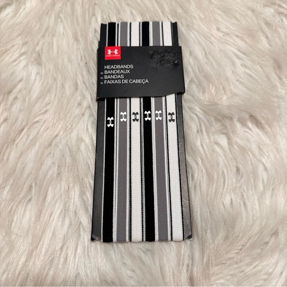Women’s Under Armour Black and White Striped Headbands - Picture 1 of 7